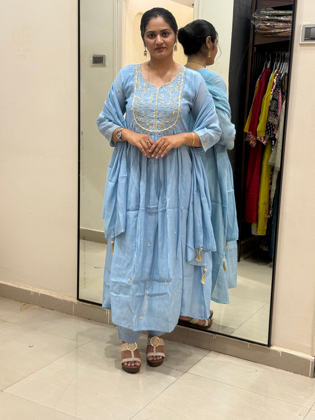 Premium Mul Chanderi Party wear Collection | R206