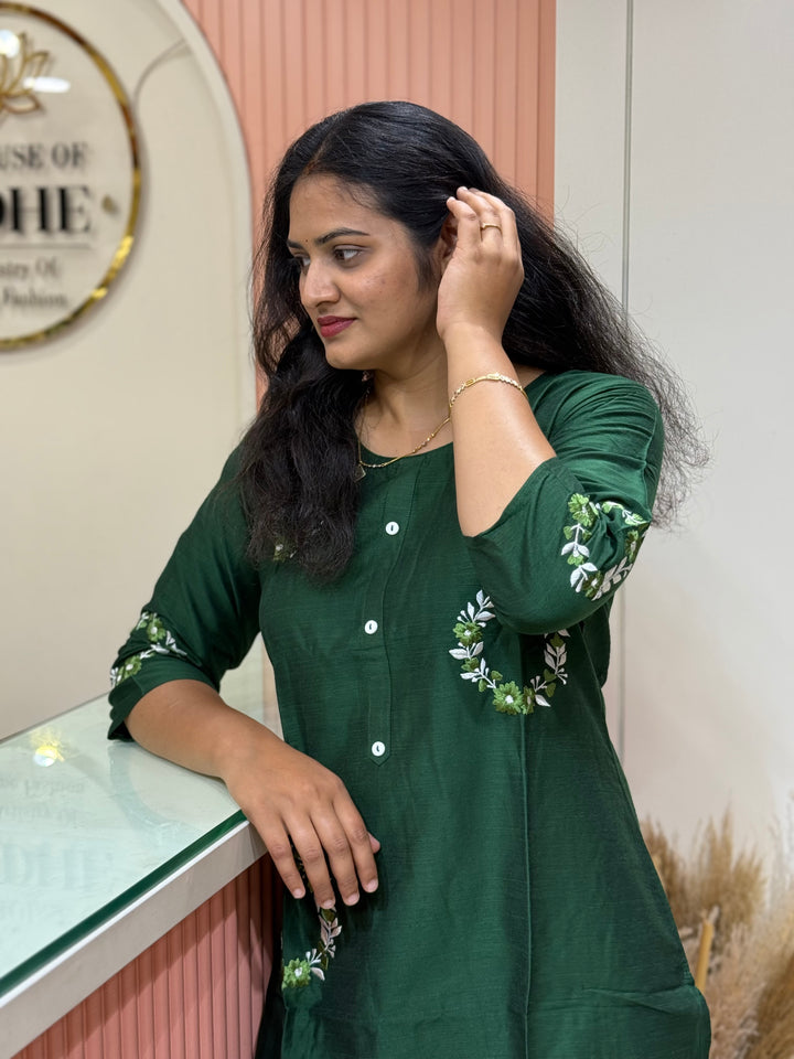 Co-Ord Set Collection with Beautiful Embroidery Design in Top and Bottom | R137
