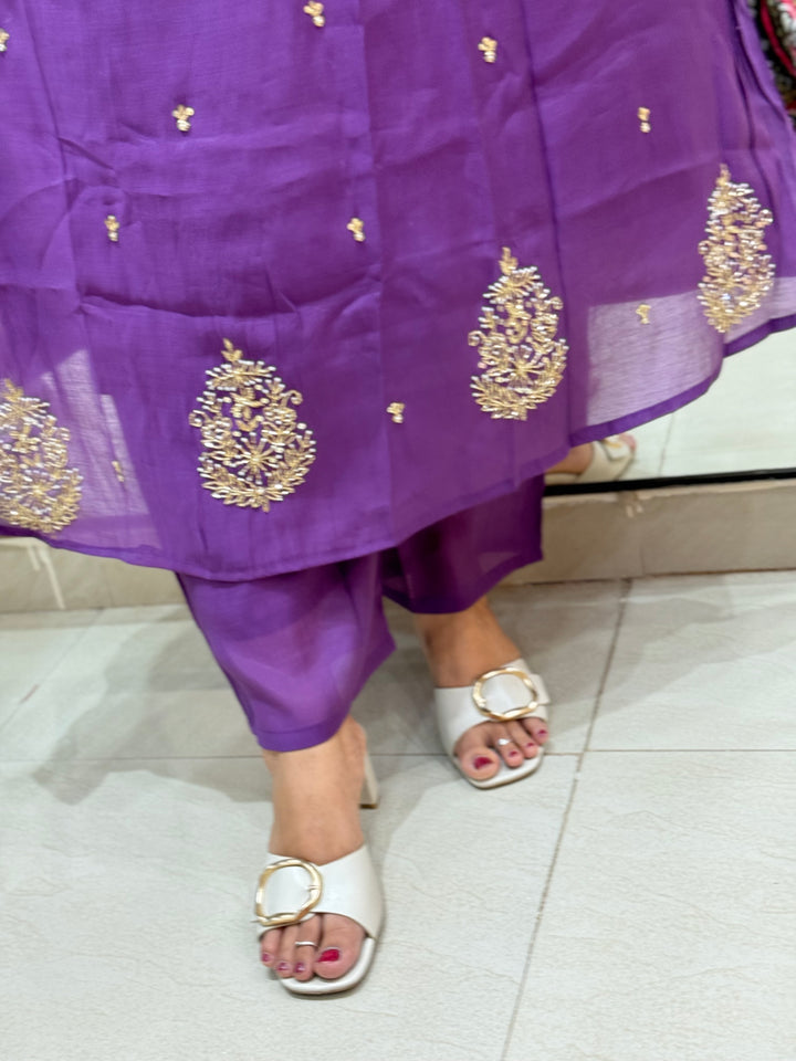 Mul Chanderi Semi Party Wear | R214