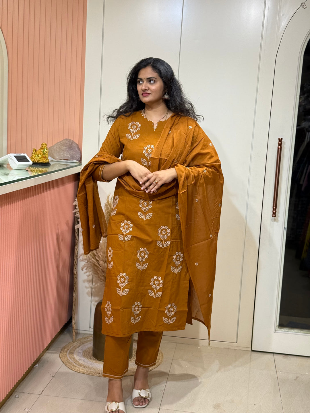 Premium Cotton Embroidery Kurta Set | Elegant Collection | R130