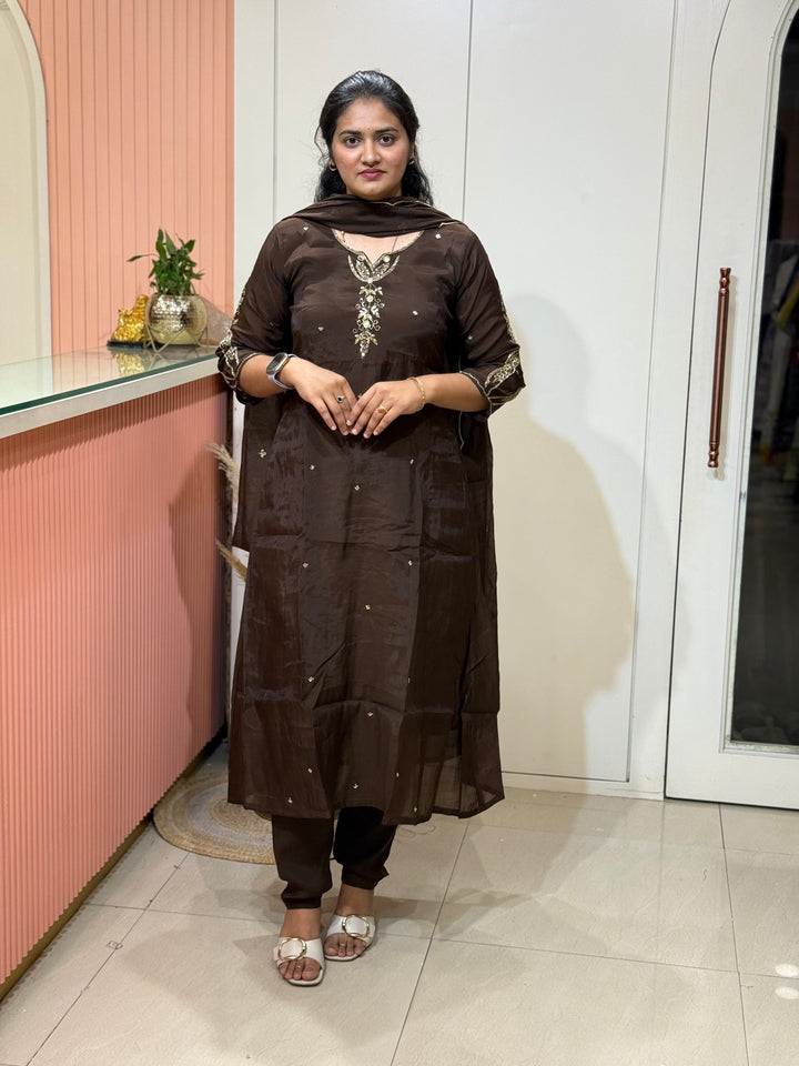 Mul Chanderi Semi Party Wear Collection | R205