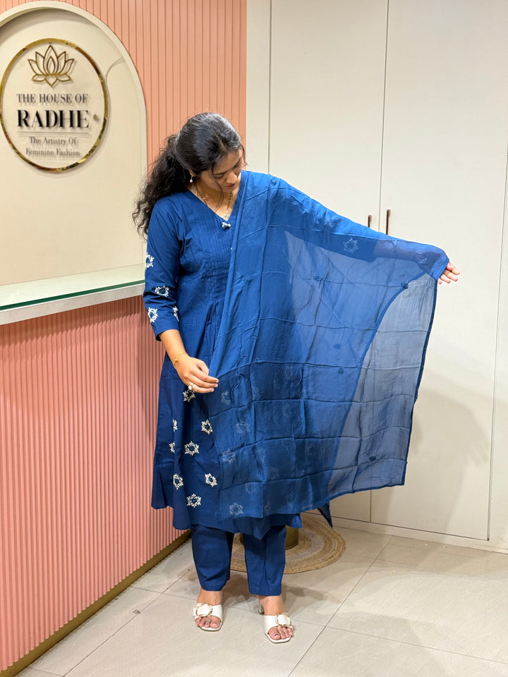Premium Heavy Cotton Handwork Collection with Organza Dupatta (Cotton Lining )| R224