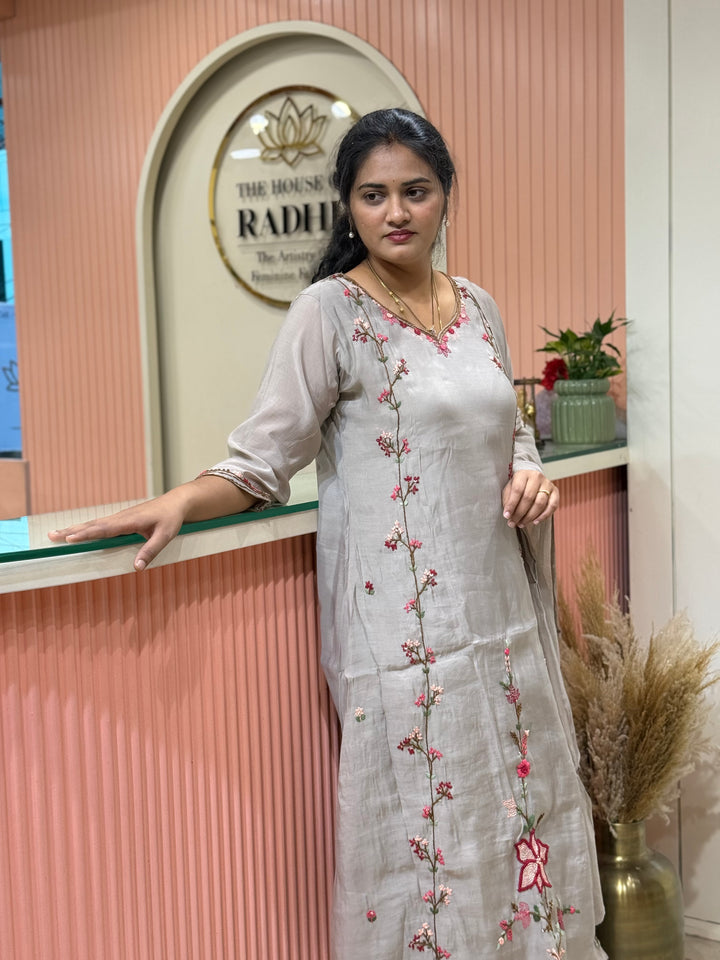 Pure Mul Chanderi Collection with Handwork ( Cotton Lining) | R229
