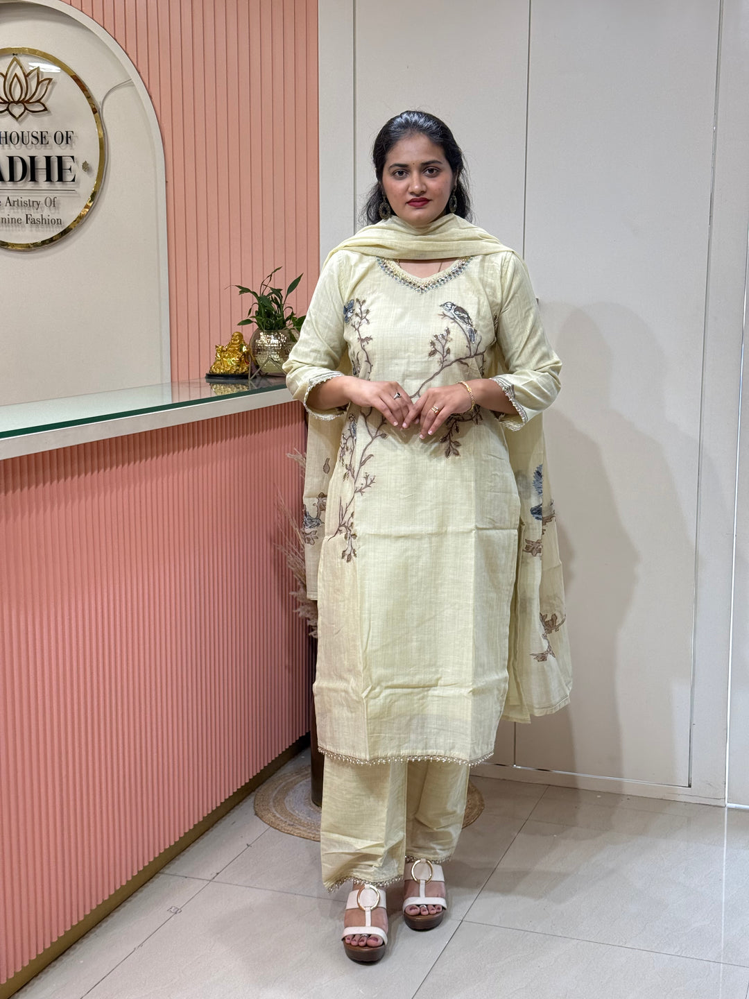Pure Jamdhani Designer Collection with weaving Dupatta (Cotton Lining) | R211
