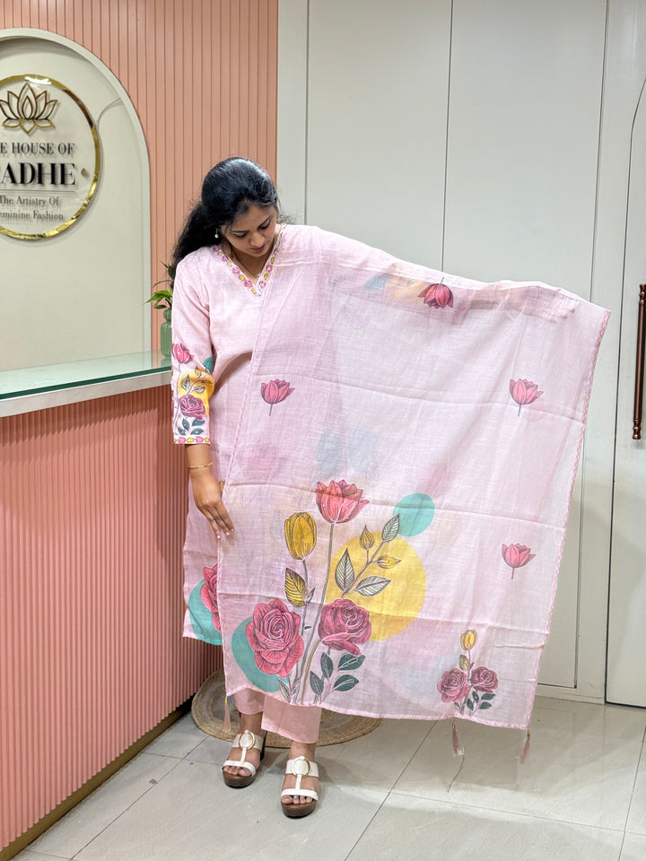 Linen Cotton 3 Pcs Set Collection with Cotton Lining | R146
