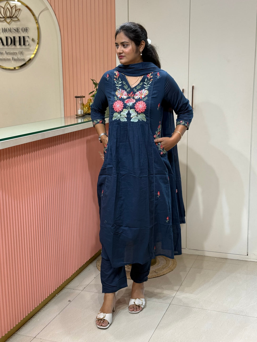 Mul Cotton Collection with Embroidery work (Both the Side Pockets) | R150