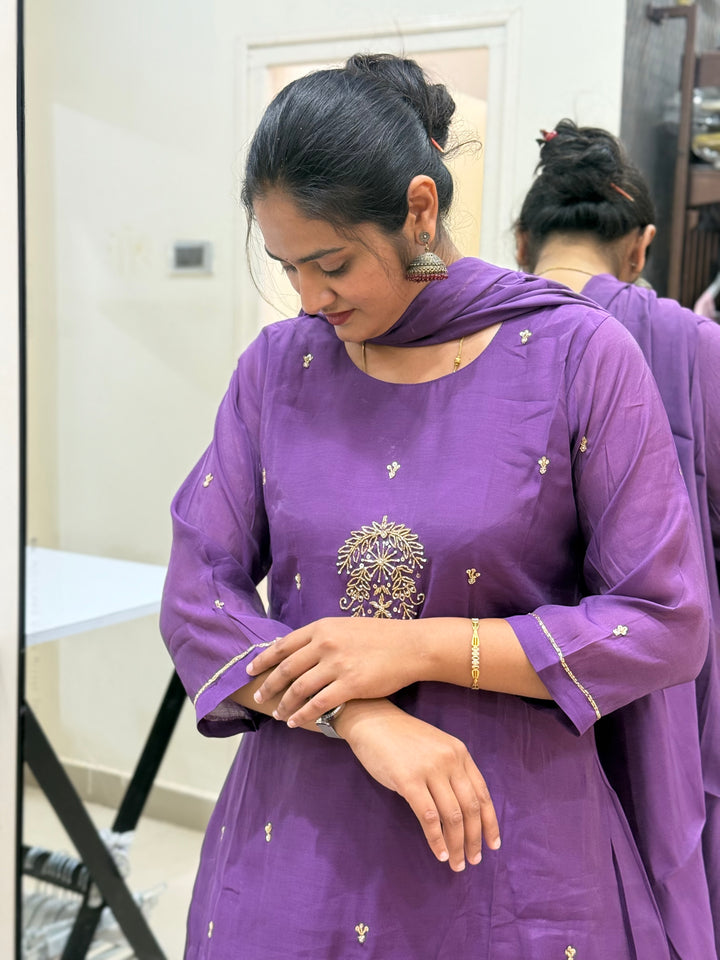 Mul Chanderi Semi Party Wear | R214