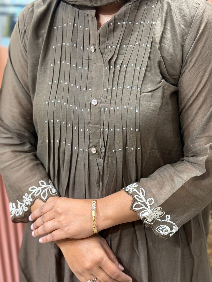 Pure Mul Cotton Collection with embroidery Work ( Cotton Lining) Extra Soft Fabric | R190