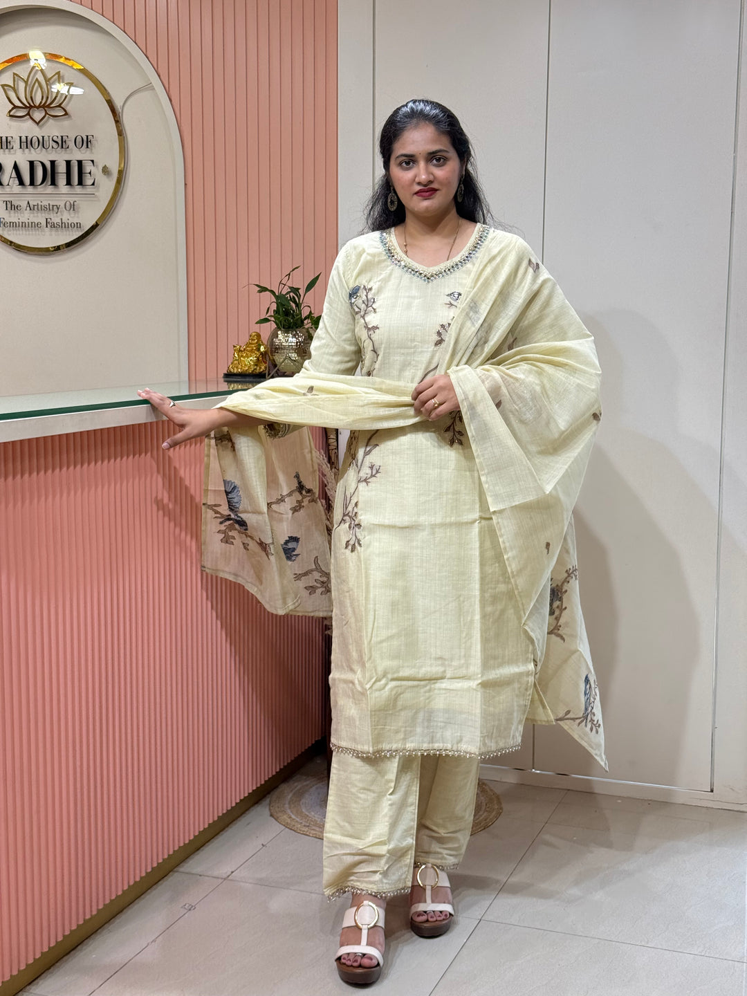 Pure Jamdhani Designer Collection with weaving Dupatta (Cotton Lining) | R211