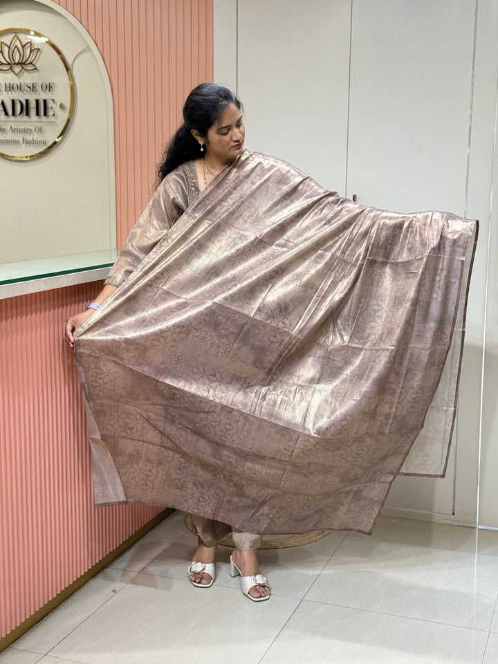 Kanjivaram Tissue Collection | Handwork Yoke | Full-Length Dupatta | R228