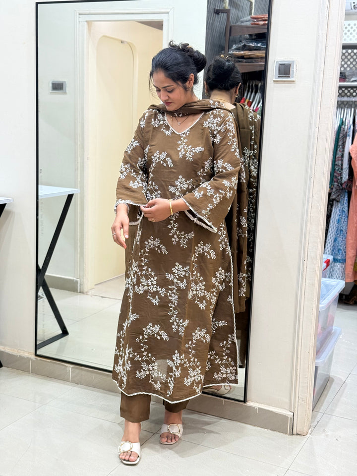 S Mul Chanderi with Embroidery work| R138