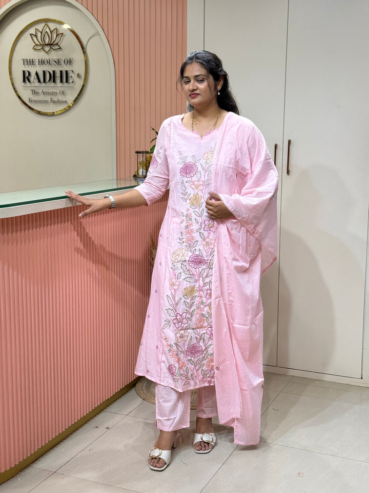 Mul Cotton Collection with Embroidery work (Cotton Lining)| R181