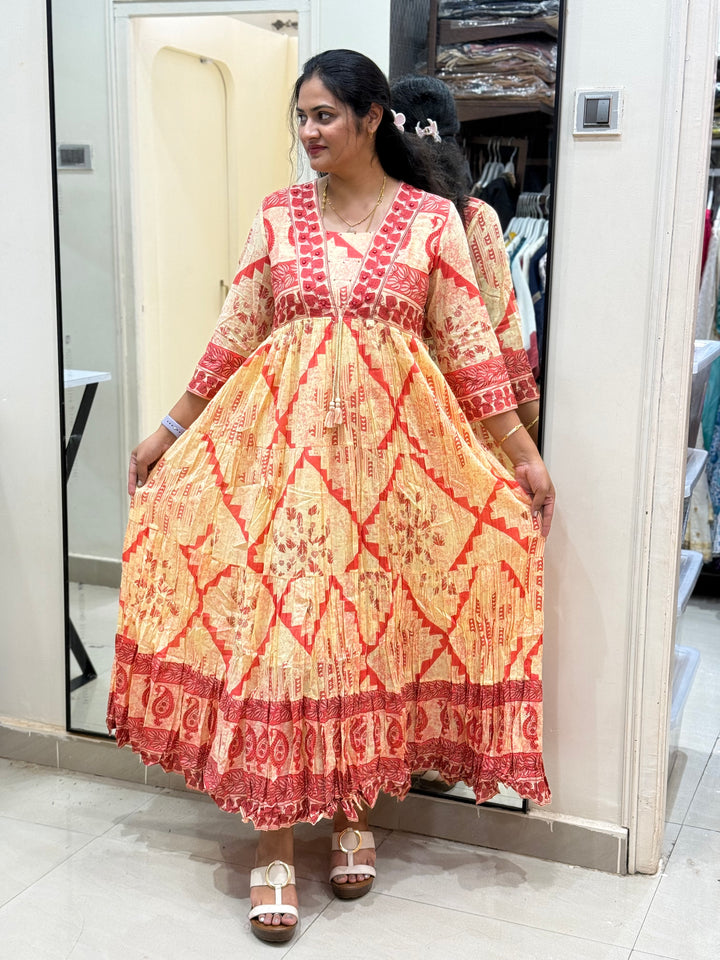 Mul Cotton with Cotton Lining Gown Collection | R144