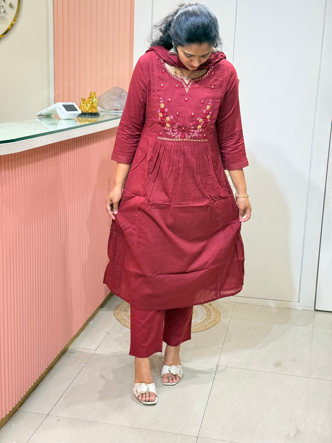 Mul Cotton 3 Pc Kurta Set Collection | cotton lining available | R135