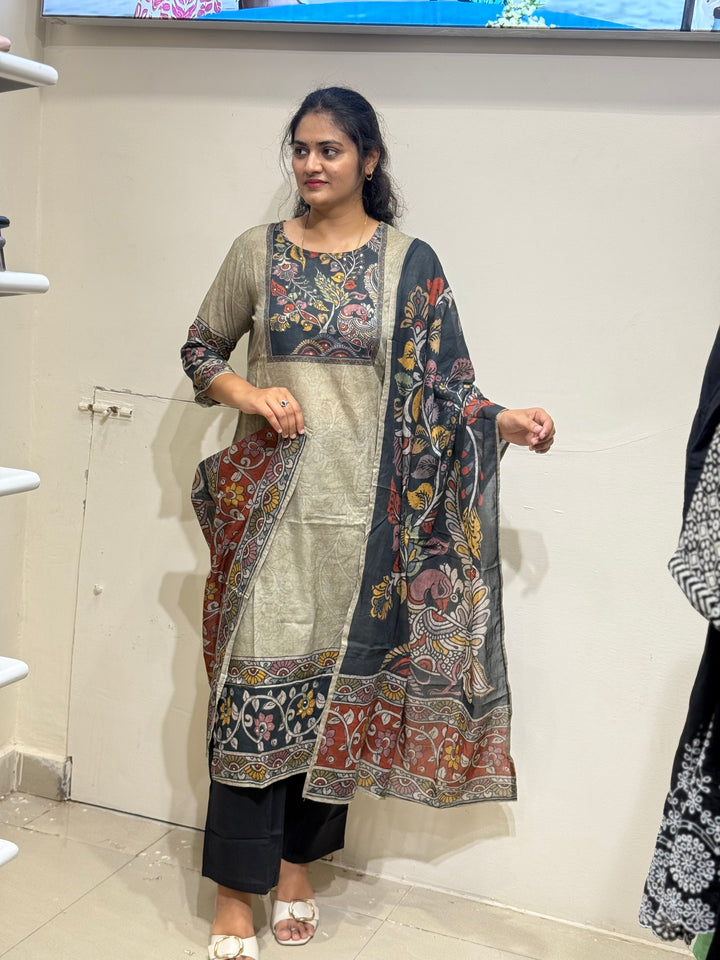60-60 Cotton Printed 3 Pc Kurta Sets – Premium Soft Collection | R163