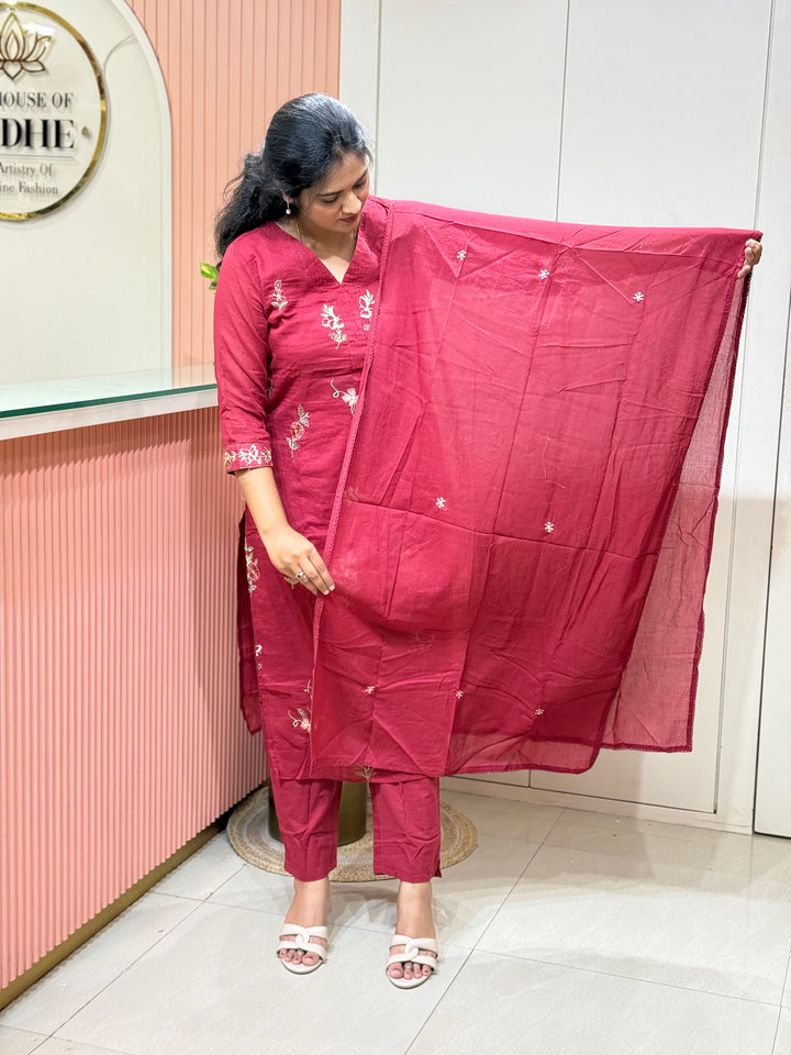 Mul Cotton Collection with Embroidery work (Cotton Lining)| R150