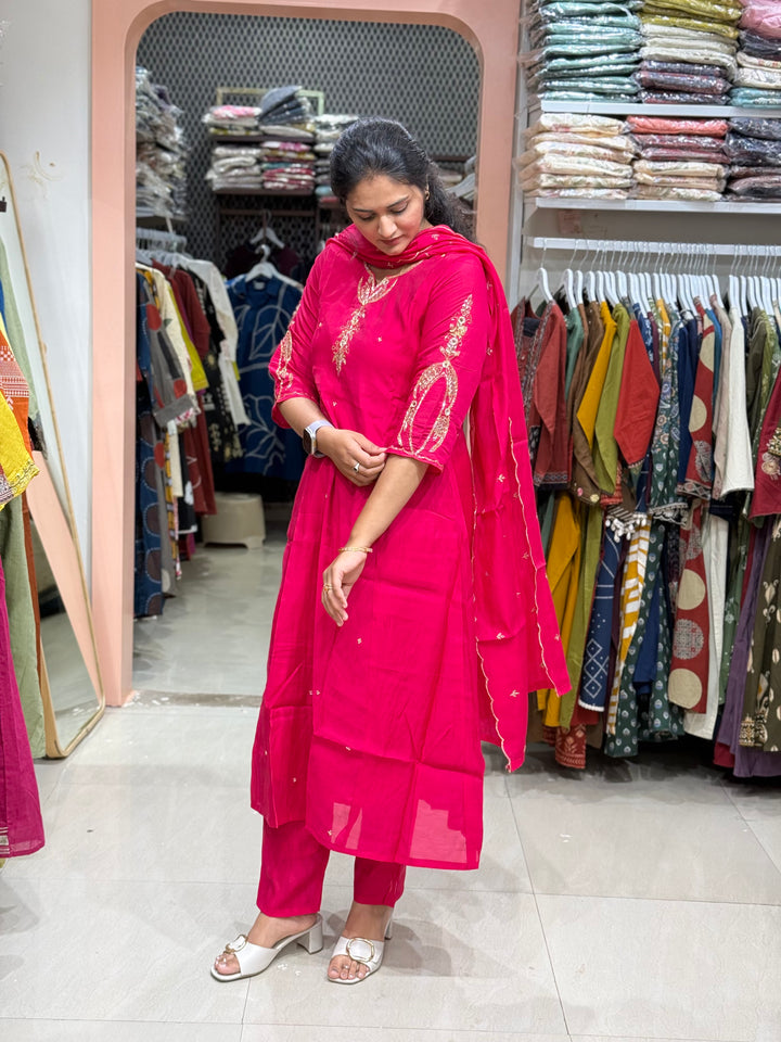 Mul Chanderi Semi Party Wear Collection | R205