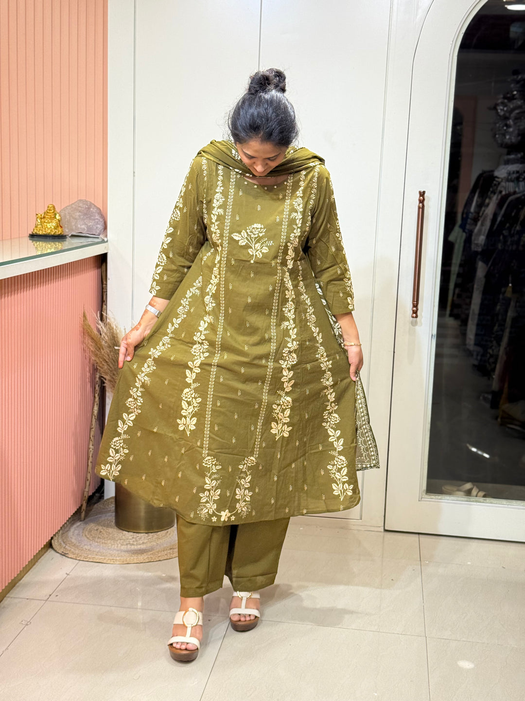 A-Line Cotton 3 Pc Collection With Full Length Dupatta | R178