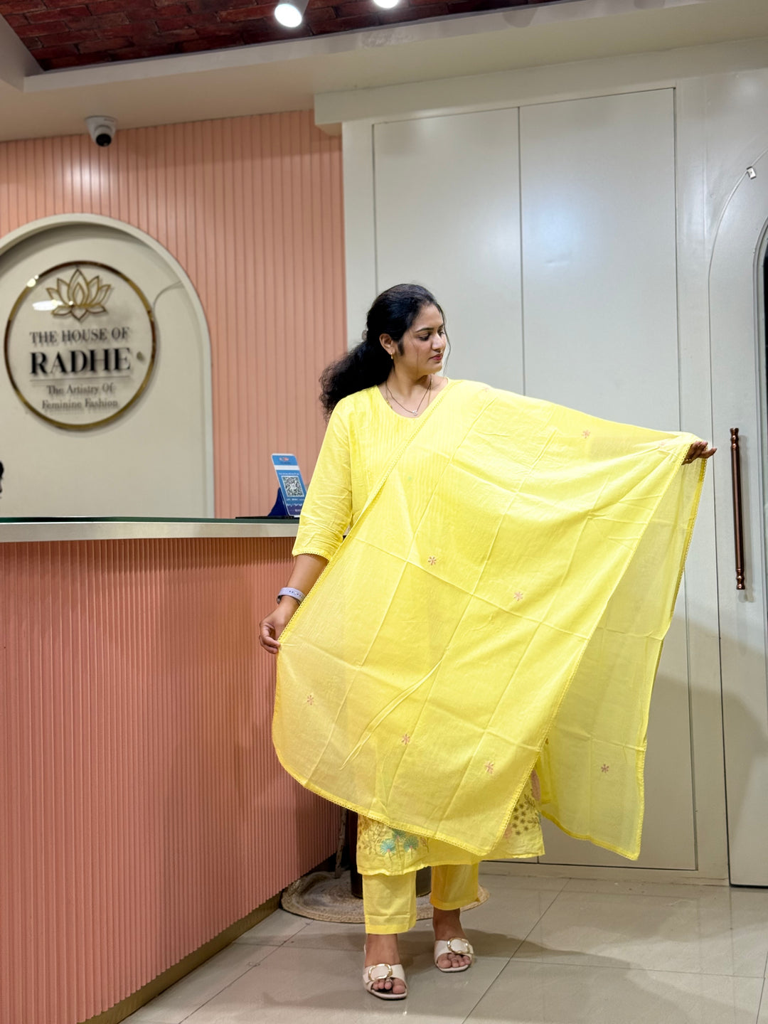 Pure Mul Cotton with Embroidery work(Cotton Lining) | R168