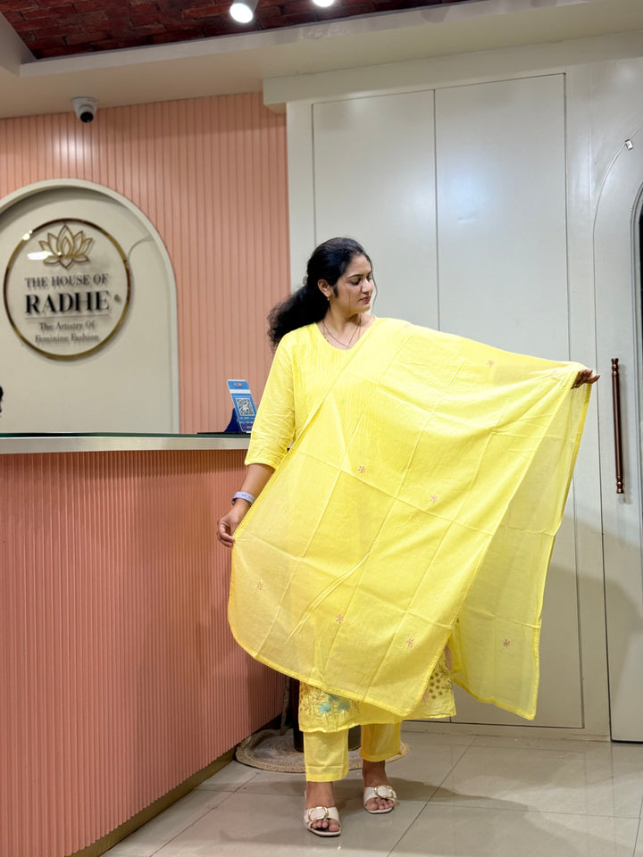 Pure Mul Cotton with Embroidery work(Cotton Lining) | R168