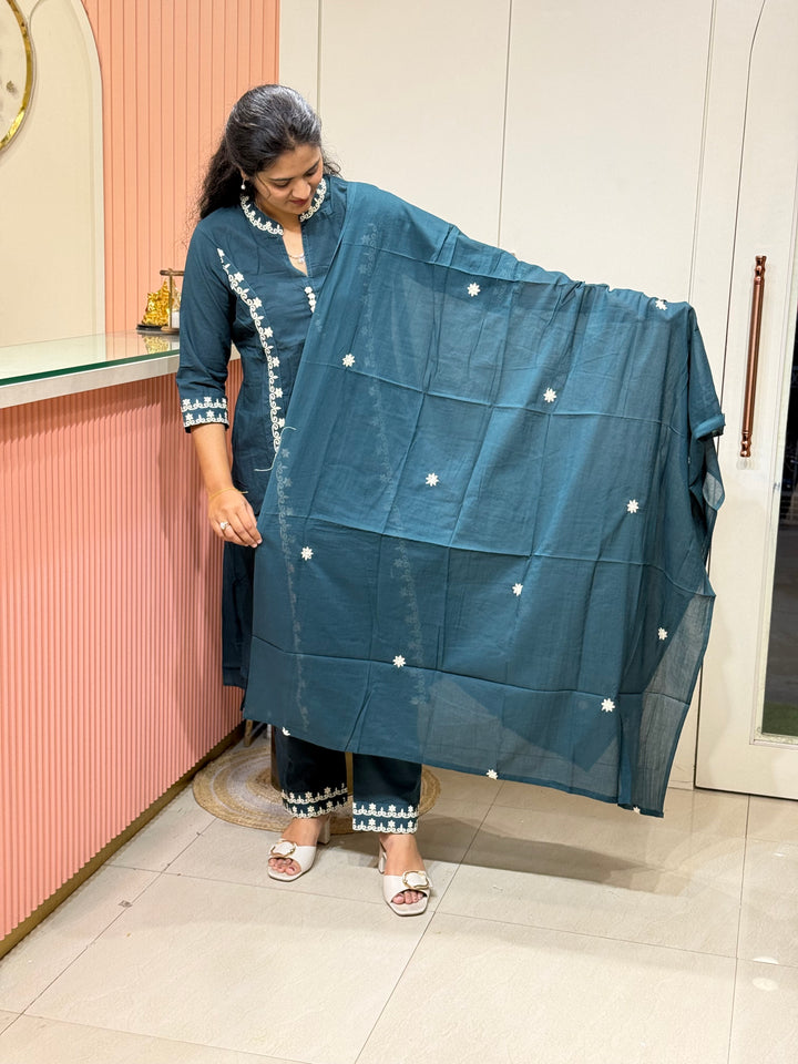 Cotton 3Pcs Set Collection with Embroidery work | R220