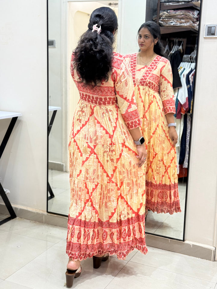 Mul Cotton with Cotton Lining Gown Collection | R144
