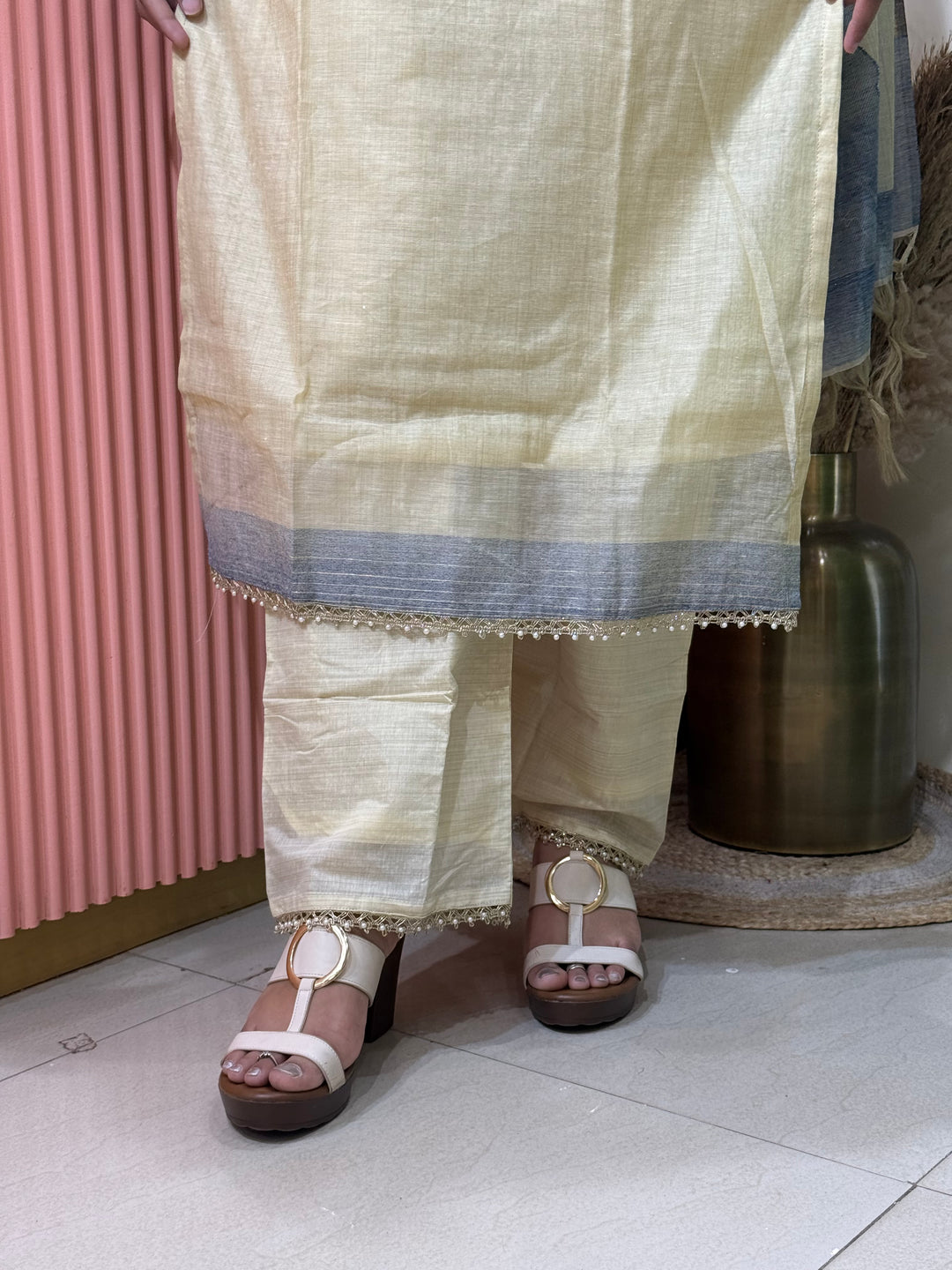 Pure Jamdhani Designer 3 Pcs Set Collection (Cotton Lining)| R211