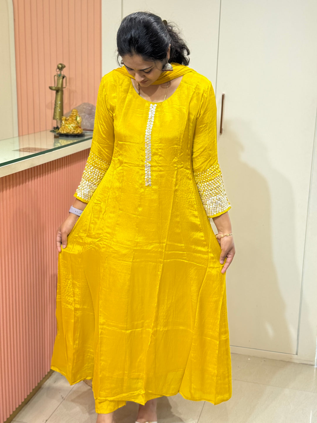 Festive Series Pure Chinon Sequin Work 3 Pc Suit – RADHE36