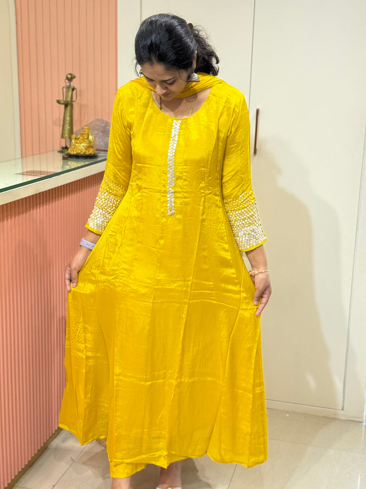 Festive Series Pure Chinon Sequin Work 3 Pc Suit – RADHE36