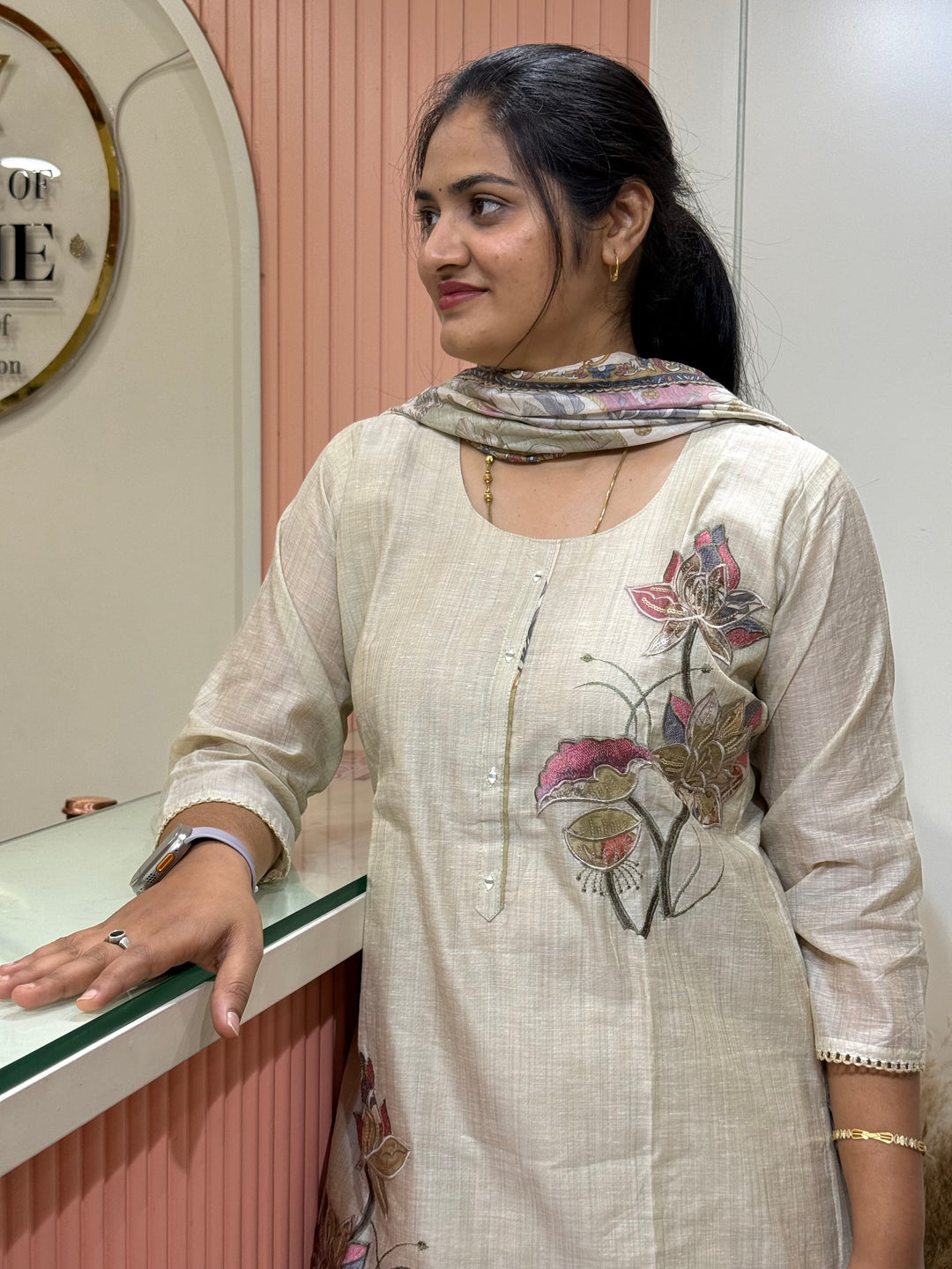 Pure Jamdhani Designer 3 Pcs Set Collection (Cotton Lining)| R211
