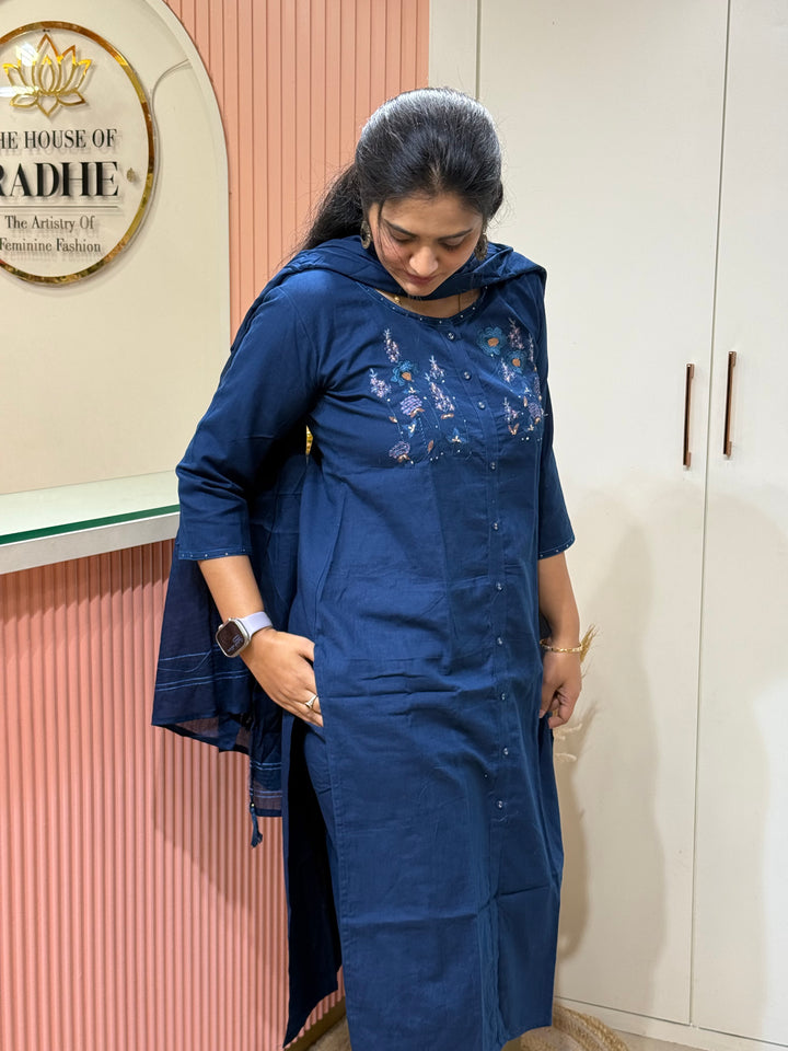 Khadi Cotton Collection with Embroidery Work | R220