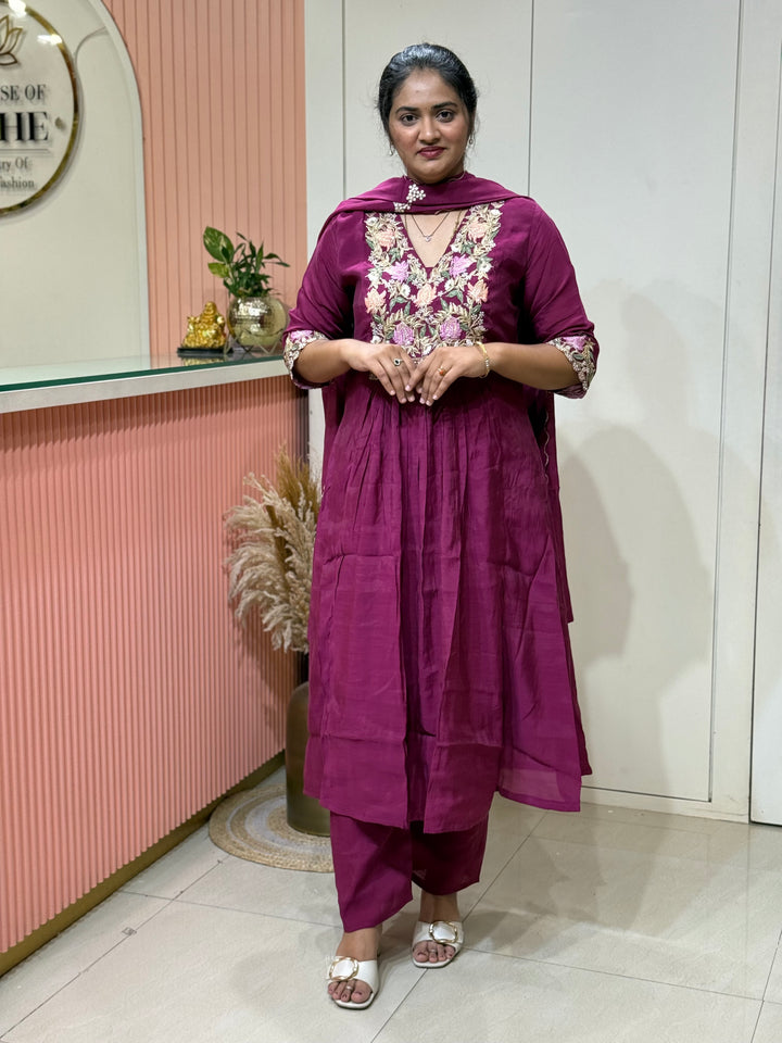 Premium Mul Chanderi Handwork Collection (SuperHit Design)| R206