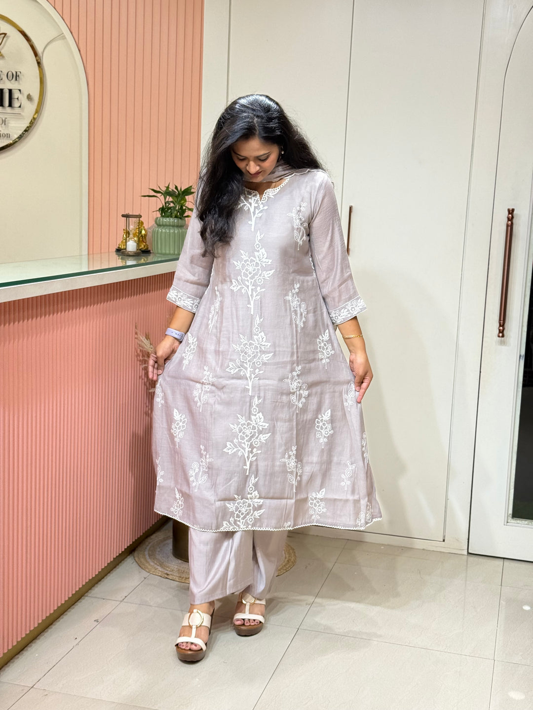 Mul Chanderi Collection with Embroidery work  | R208