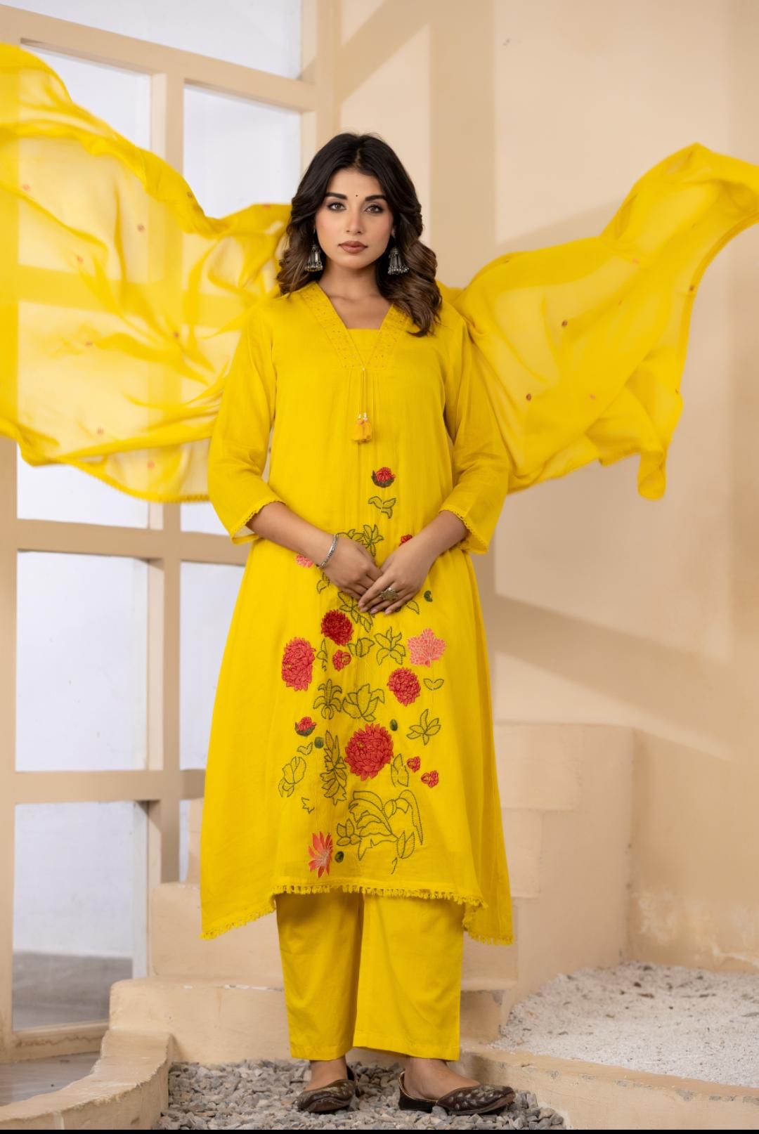 Premium Pure Mul Cotton Collection With Floral Embroidery | R190