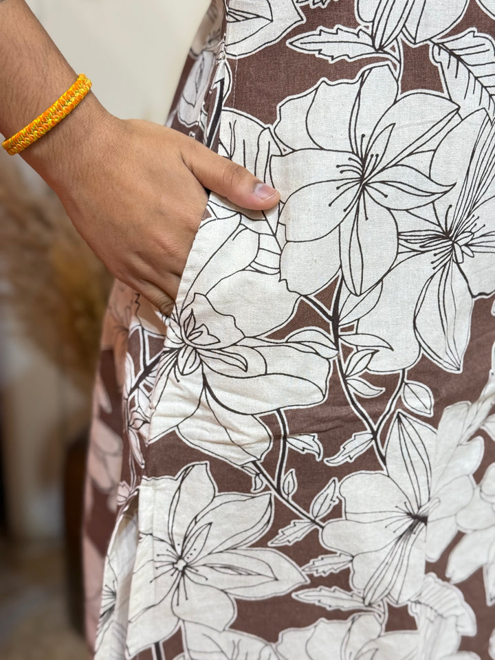 Flex Cotton 2 piece collection with floral work | R137