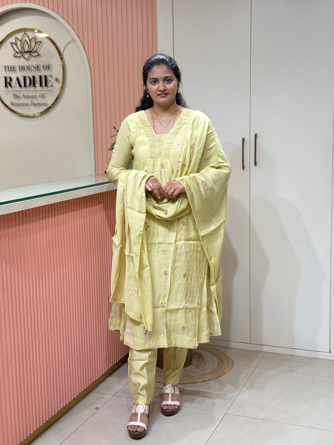 Mul Chanderi Collection with Embroidery work (Cotton Lining)| R204