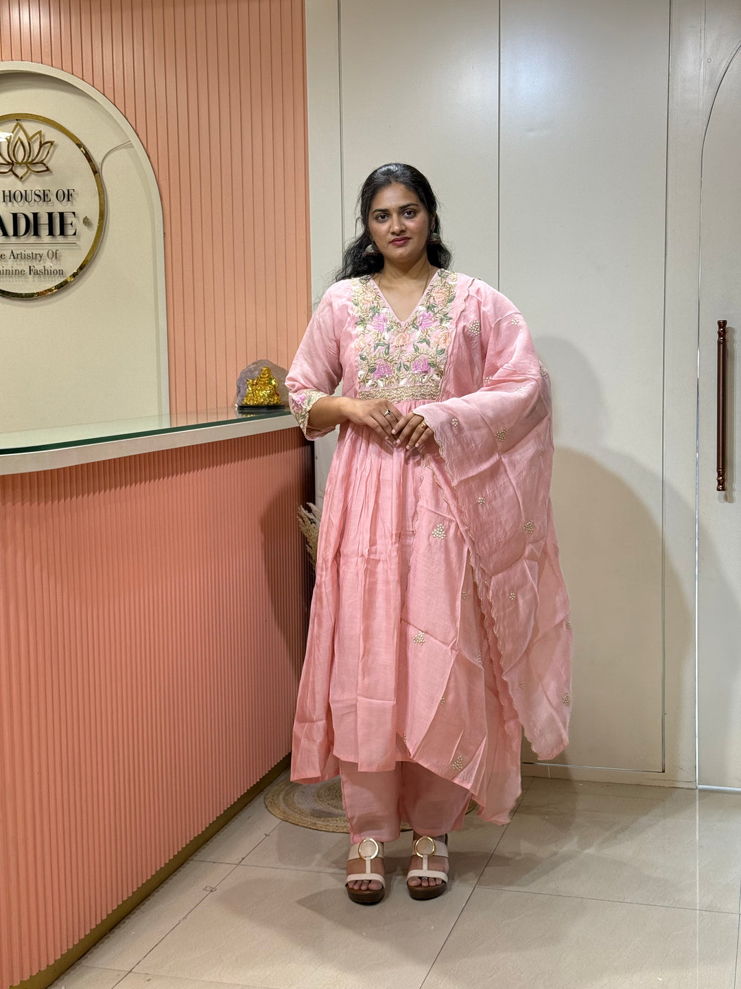 Premium Mul Chanderi Handwork Collection | R206