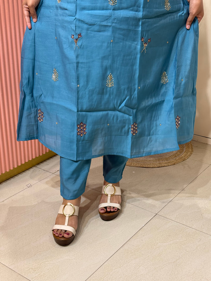 Mul Chanderi Semi Party Wear | R214