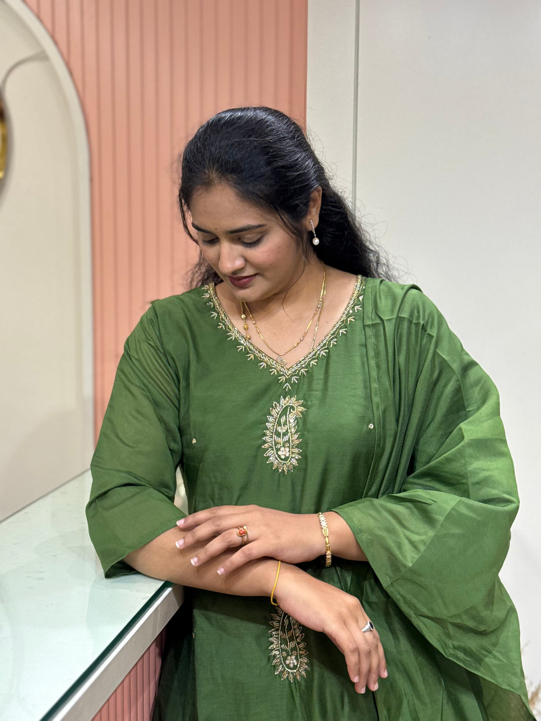 S Mul Chanderi Collection with cut Dana work | R209