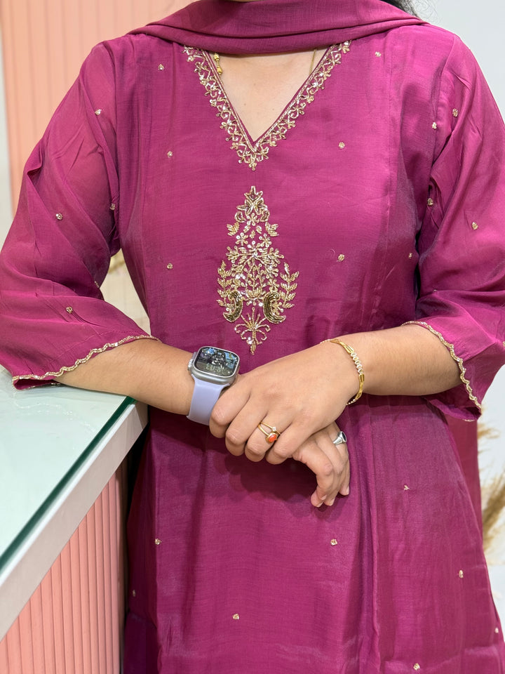 Mul Chanderi Semi Party Wear Collection | R205