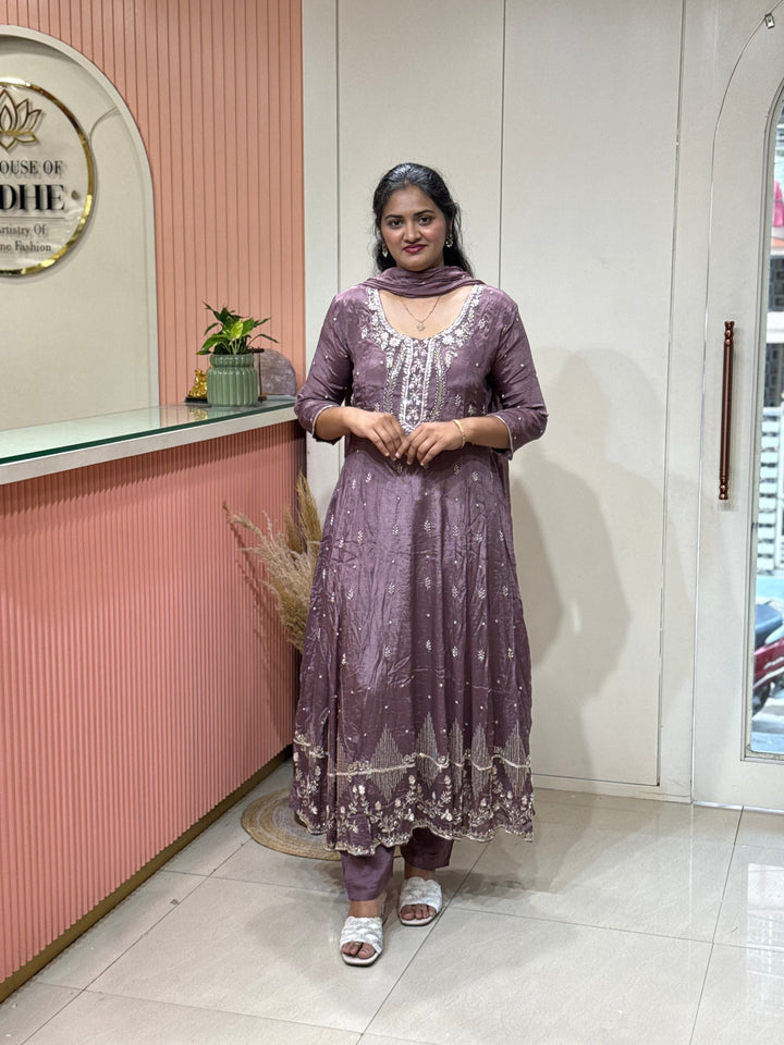 Pure Chinon Handwork Collection Party Wear | R177
