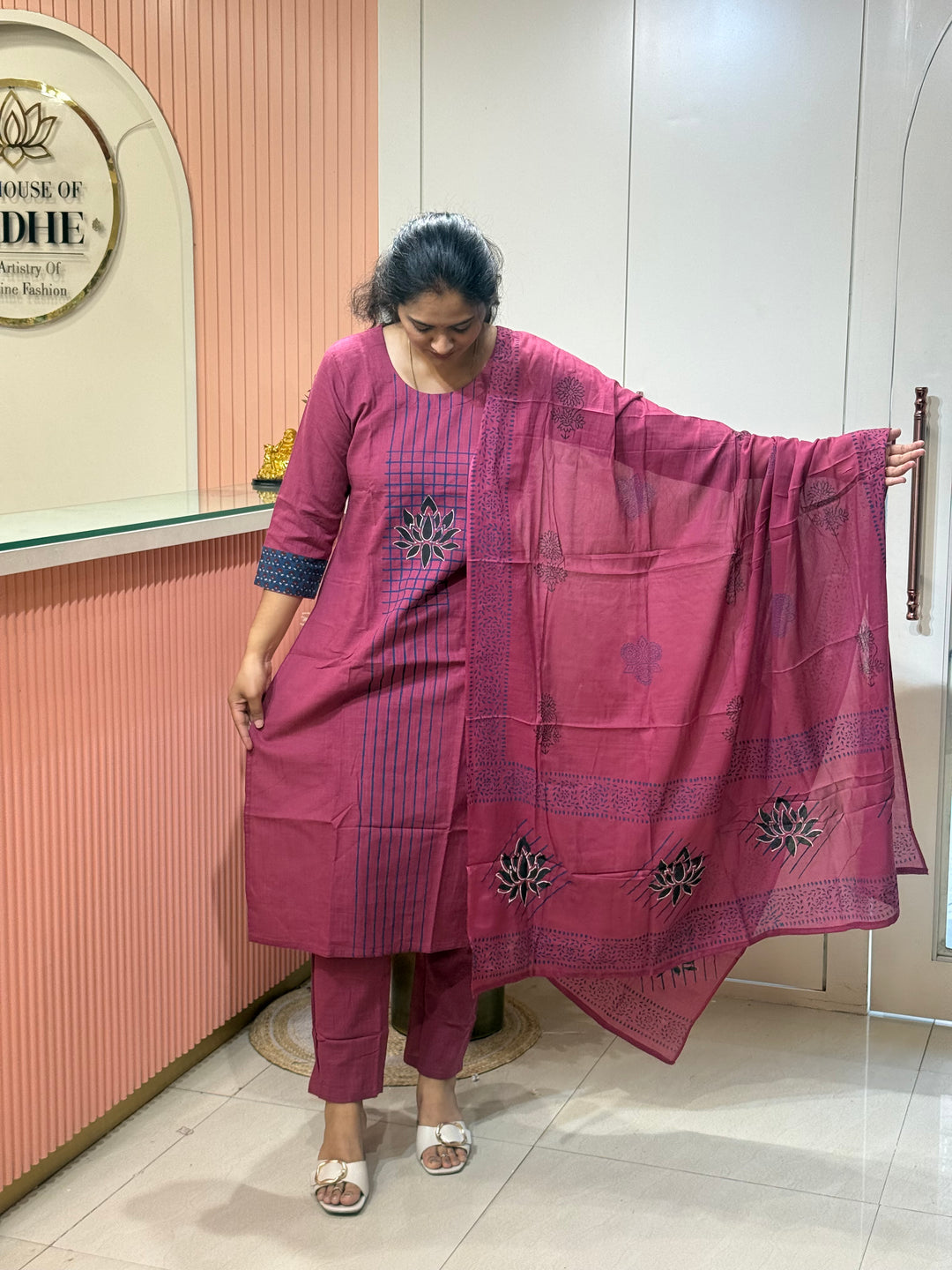 Khadi Cotton Collection with Hand Paint | R210