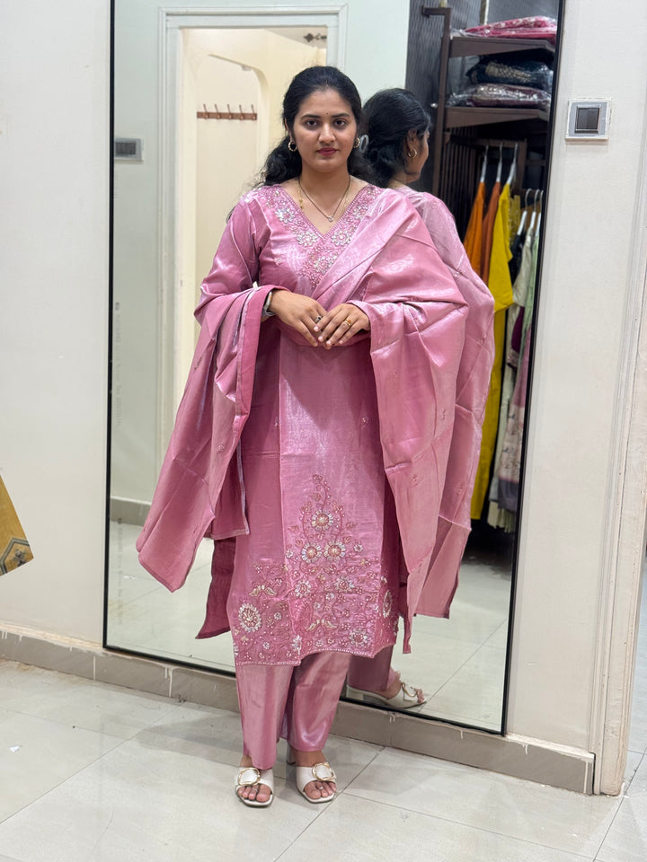 Premium Roman Silk Kurta Set – Elegant Collection | R116