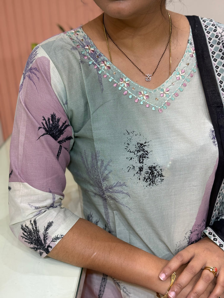Cotton Collection with Beautiful Print with Full Length Cotton Dupatta | R230