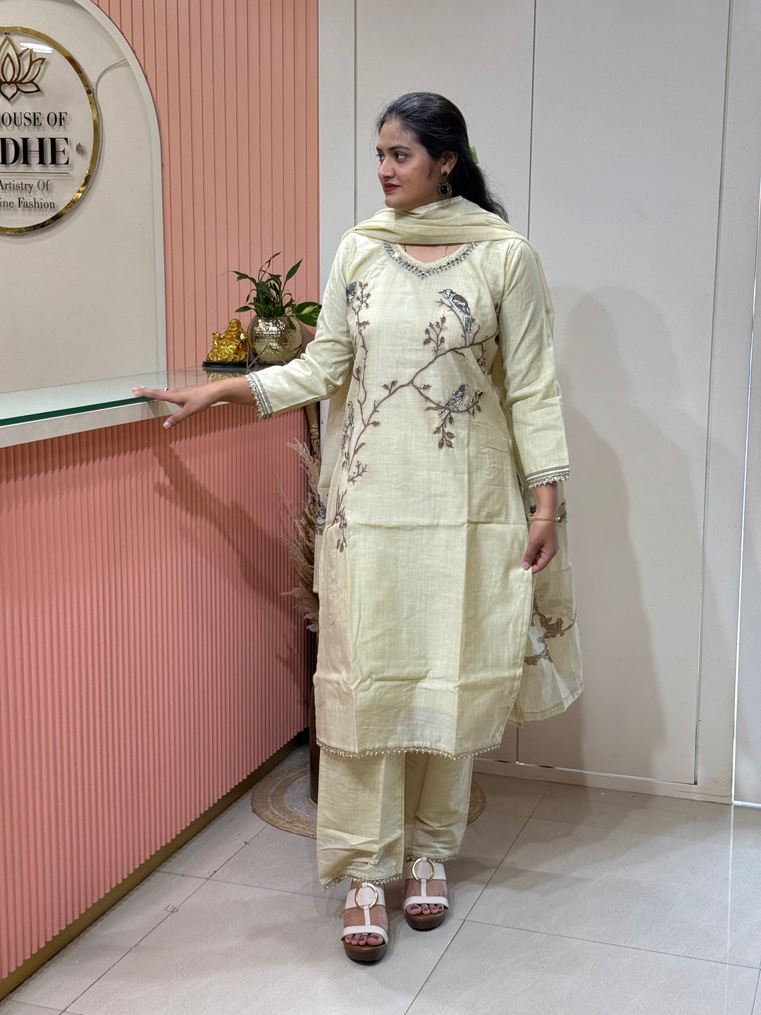 Pure Jamdhani Designer Collection with weaving Dupatta (Cotton Lining) | R211