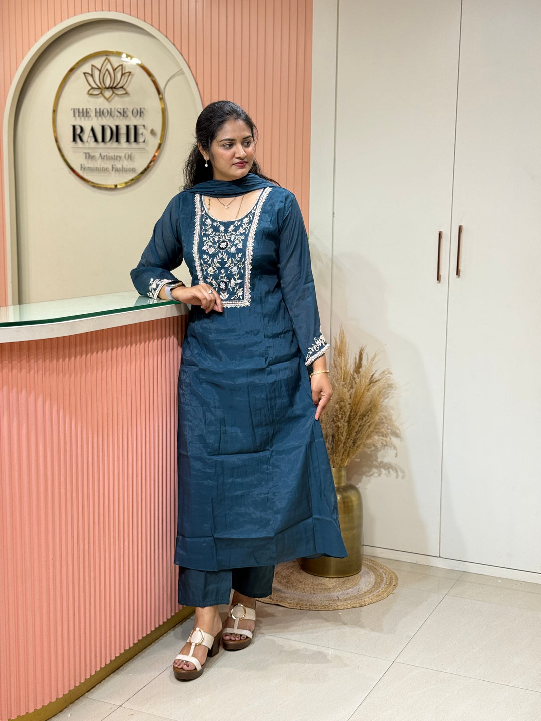 Pure Mul Chanderi Collection with Handwork ( Cotton Lining) | R229