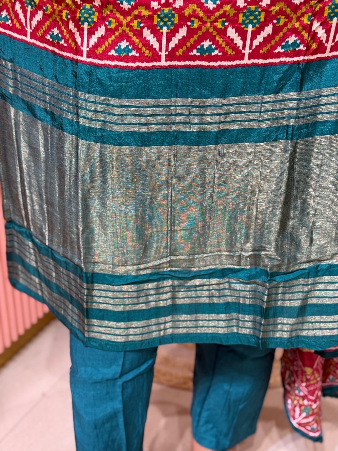 Tusser fabric with Patola design Collection | R227