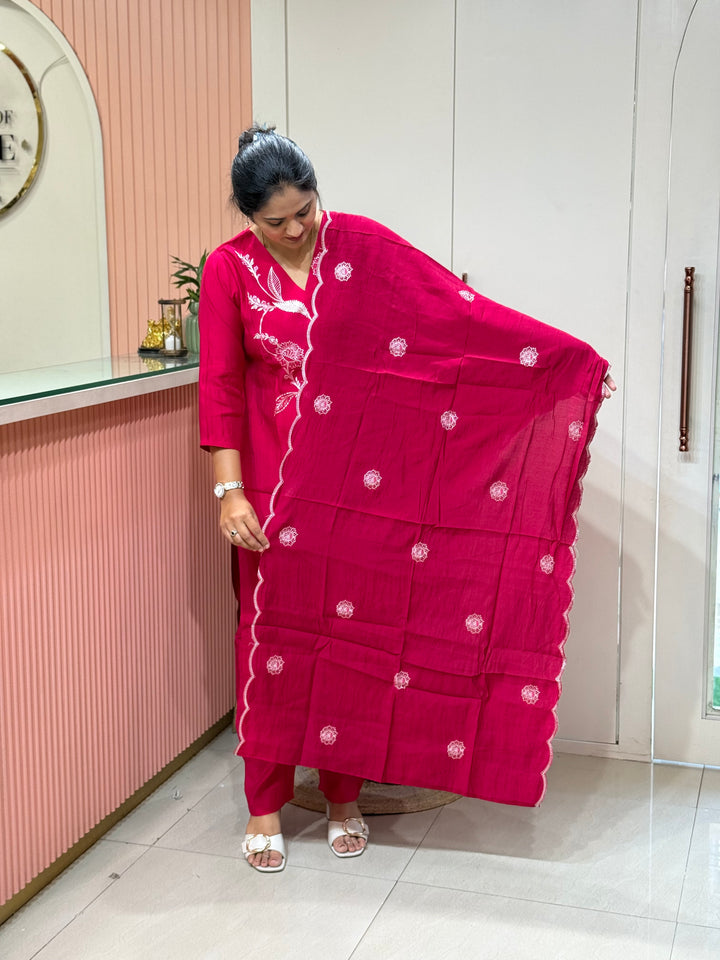 Mul Chanderi Budget-Friendly 3 pcs Set Collection | R222