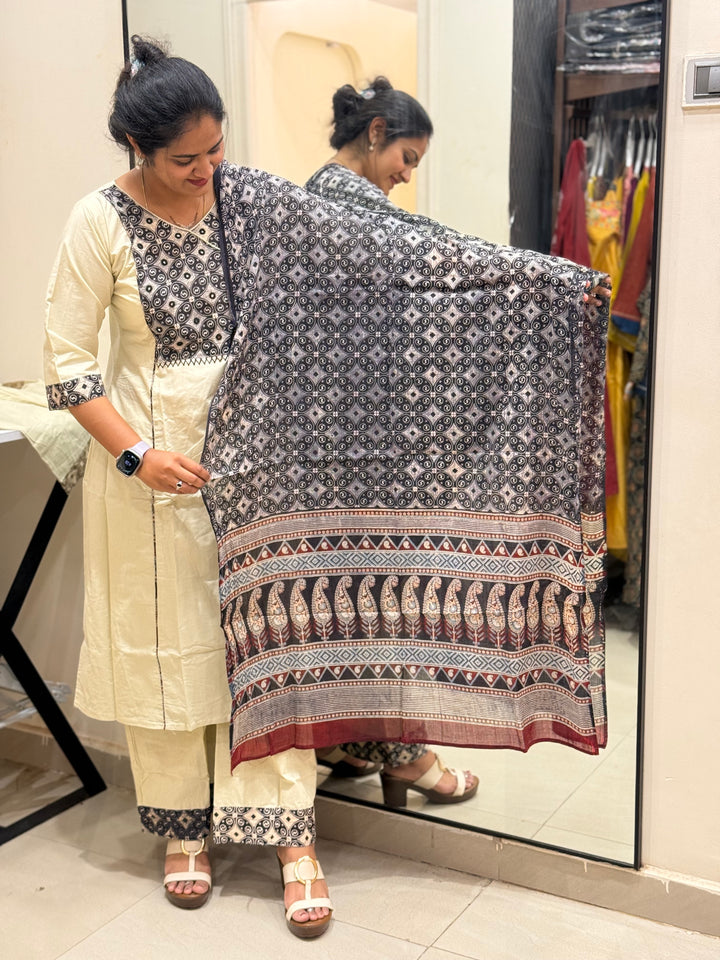 Cotton Collection with Patch work ( Full Length Dupatta ) | R210