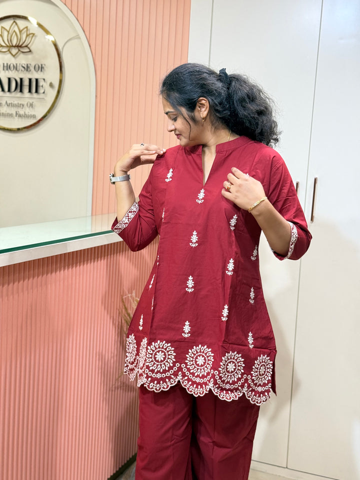 Co-Ord Set with Embroidery Work | R183